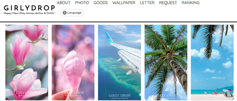 おしゃれなiPhone壁紙無料サイト：Girly Drop
